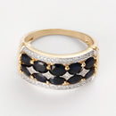 Bague "Hanoï" D0,09/24 & Spahir 2,5/10 - Or Jaune 375/1000