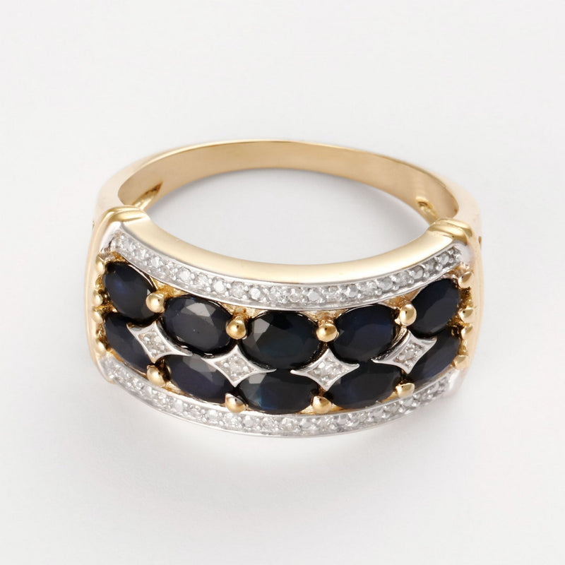 Bague "Hanoï" D0,09/24 & Spahir 2,5/10 - Or Jaune 375/1000