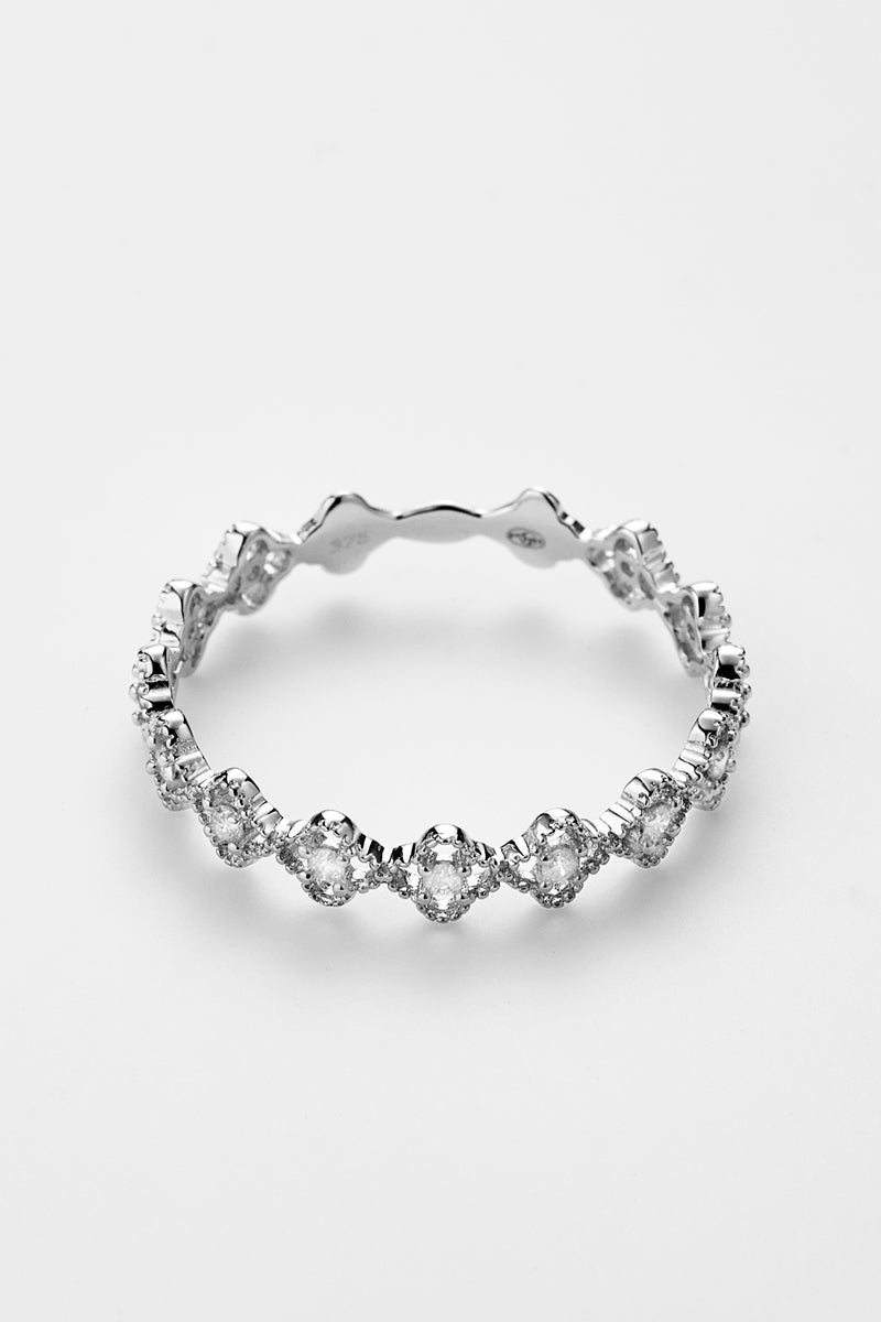 Bague "Alicante" Diamants 0,137/13 - Or Blanc 375/1000