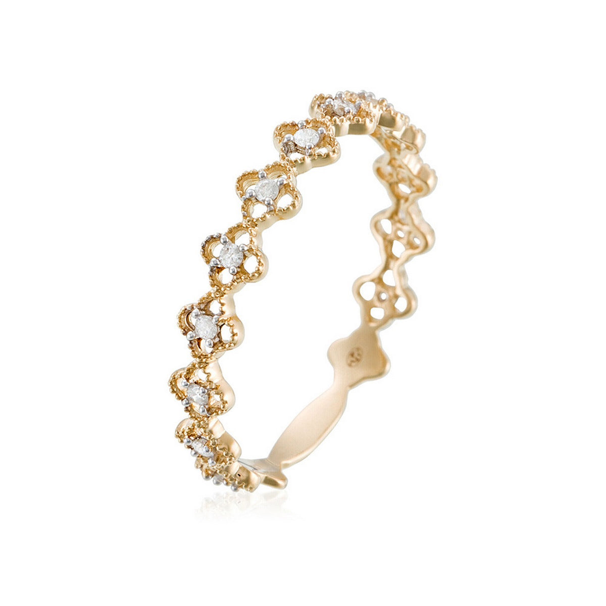 "Alicante" Ring D0,14/13 - 375/1000 Yellow Gold