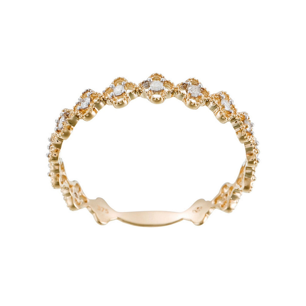 "Alicante" Ring D0,14/13 - 375/1000 Yellow Gold