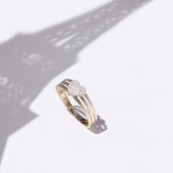 Anillo “Grabado En Mi Corazón” D0.10/29 – Oro Amarillo 375/1000