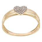 Anillo “Grabado En Mi Corazón” D0.10/29 – Oro Amarillo 375/1000