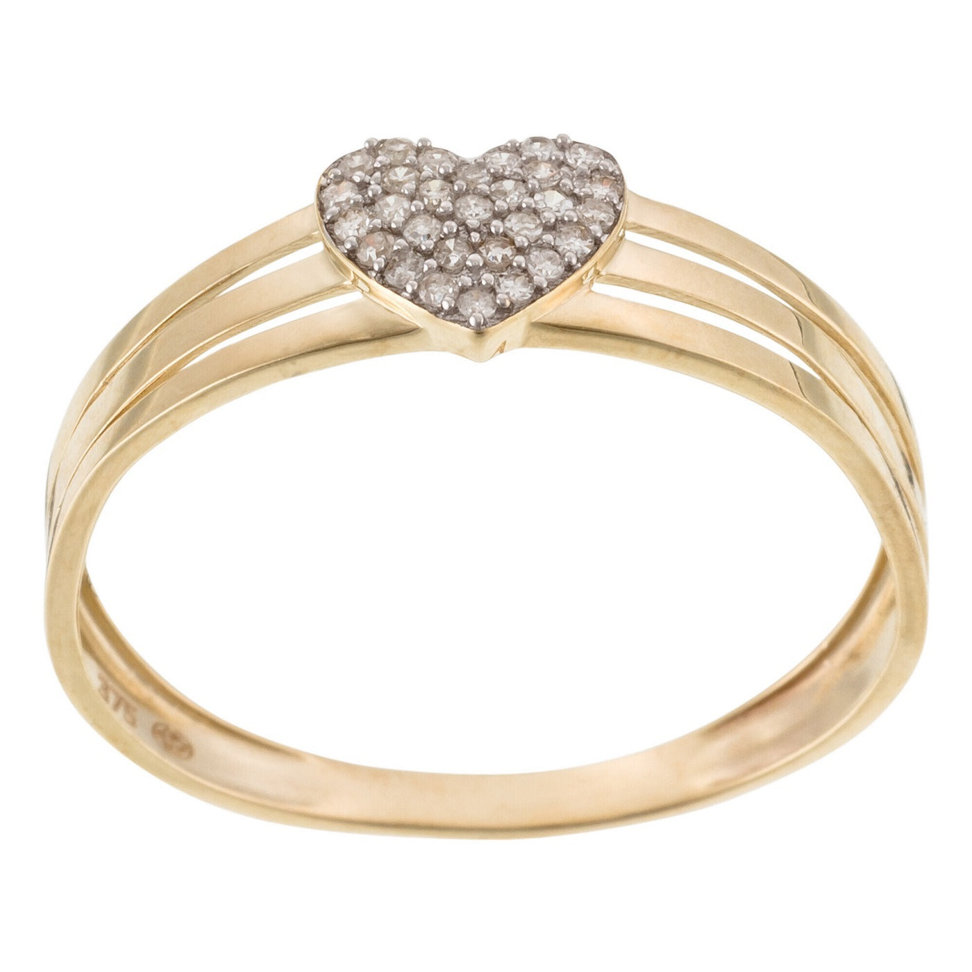 Anillo “Grabado En Mi Corazón” D0.10/29 – Oro Amarillo 375/1000