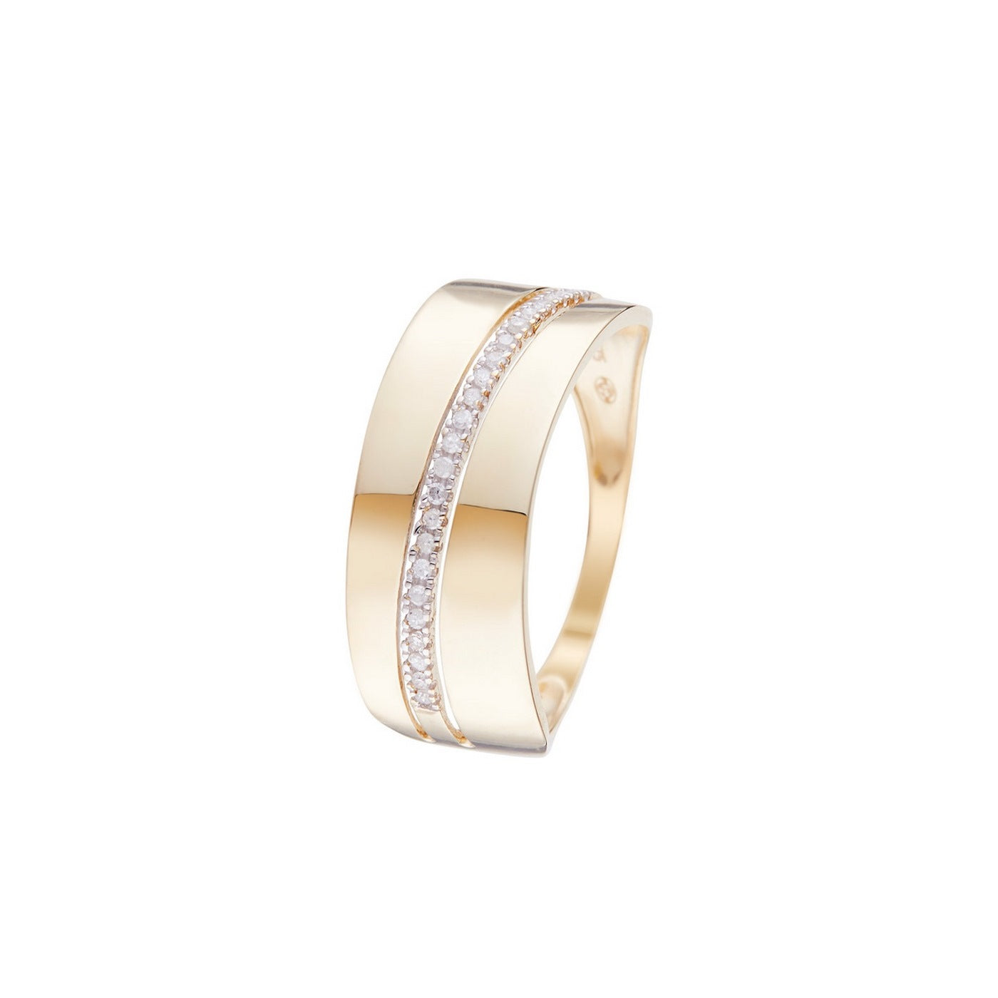 Anillo "Madison" Diamantes 0.10/23 - Oro Amarillo 375/1000