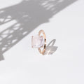 Bague "Rose Dragée" D0,11/12 & Quartz Rose 4,8/1 - Or Rose 375/1000