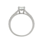 "Hera" Ring, D0,31/18 & White Topaz 0,90/1 - 375/1000 White Gold