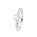 “Hera” Ring D0.31/18 & White Topaz 0.90/1