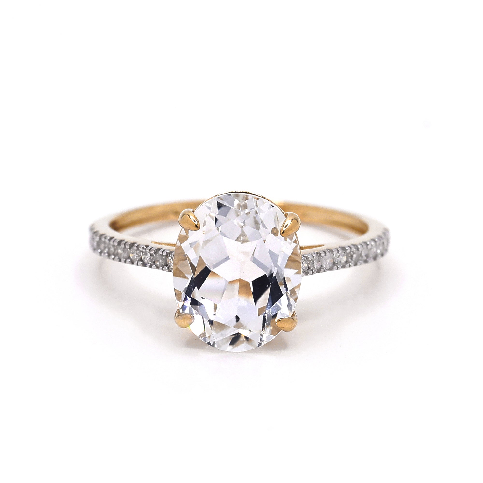 Bague "Héra" D0,313/18 & Topaze Blanche 0,90/1