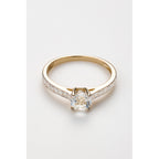 Anillo "Hera" D0,313/18 y topacio blanco 0,90/1 - Oro amarillo 375/1000