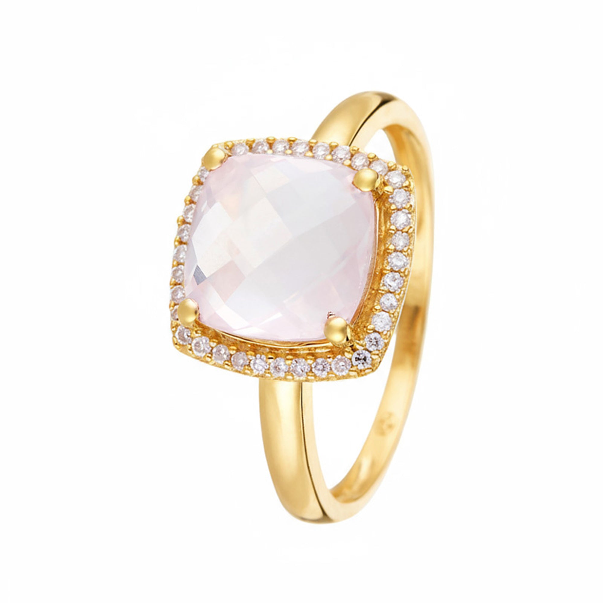 “Quartissime” ring D0.12/36 & Rose Quartz 2.7/1