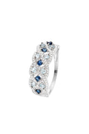 “Astéria” Ring D0.05/16, Sapphire 0.37/5 & Blue Topaz 0.49/8