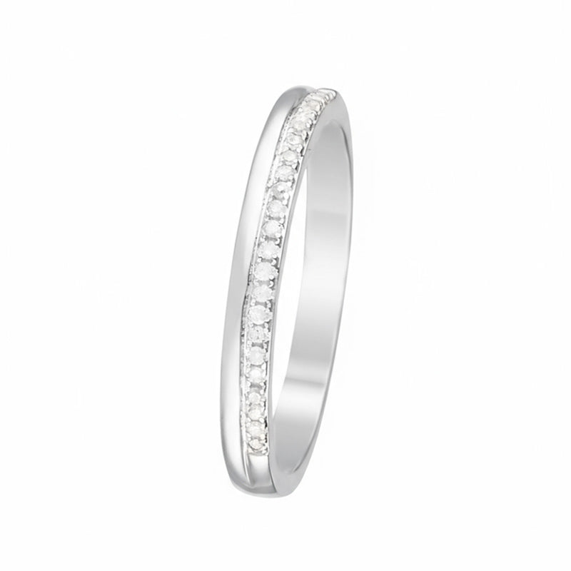 Bague "Suprême" Diamants 0,07/23 - Or Blanc 375/1000
