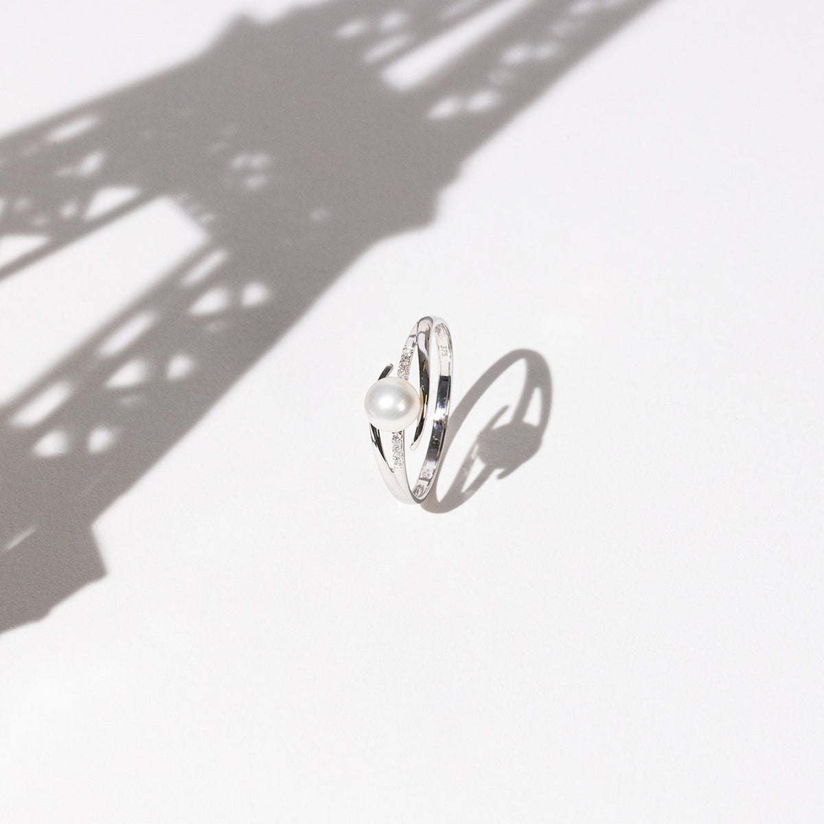 Anello "Makira" D0,04/10 - Oro bianco 375/1000