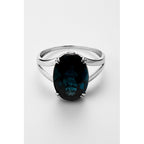 Bague "Pattaya" D0,053/2 & London Topaze Bleue 7,9/1 - Or Blanc 375/1000
