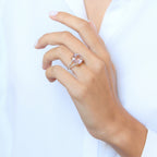 Anillo "Pink Fiction" Diamantes 0.25/40 y Amatista Rosa 7.92/1 - Oro amarillo 375/1000