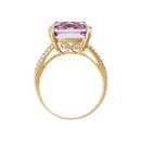 Bague "Pink Fiction" D0,25/40 & Améthyste Rose 7,92/1 - Or Jaune 375/1000