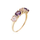 Bague "Carat Color" D0,09/6 & Rose Quartz 0,96/2 & Améthyste 0,74/2