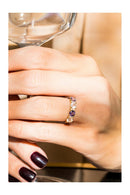 Bague "Carat Color" D0,09/6 & Rose Quartz 0,96/2 & Améthyste 0,74/2