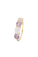 Bague "Carat Color" D0,09/6 & Rose Quartz 0,96/2 & Améthyste 0,74/2