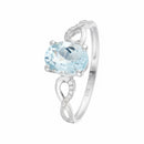 Bague "Tobago" D0,04/14 & Topaze Bleue 1,70/1