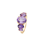 Anello "Violet Hill" con ametista 3,23/5 - Oro giallo 375/1000