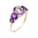 Bague "Violet Hill" Améthyste 3,23/5 - Or Jaune 375/1000