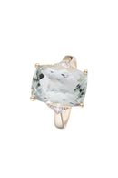 “Green Hill” ring D0.03/2 & Green Quartz 6.63/1