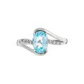 Bague "Auckland" Diamants 0,03/6 & Topaze 1,7/1
