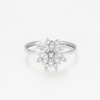 Anillo "Ramo" D0.11/17 - Oro blanco 375/1000