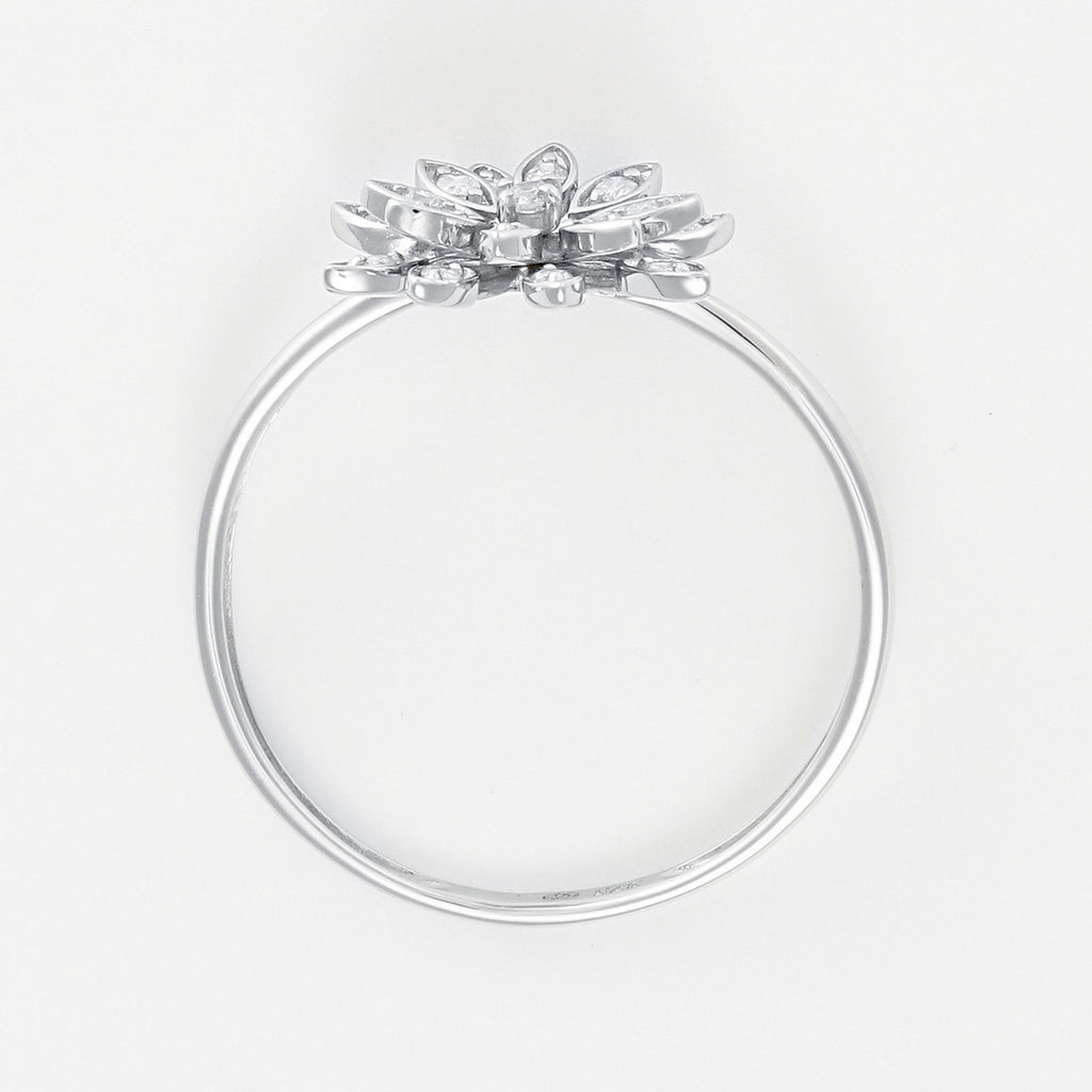 Anillo "Ramo" D0.11/17 - Oro blanco 375/1000