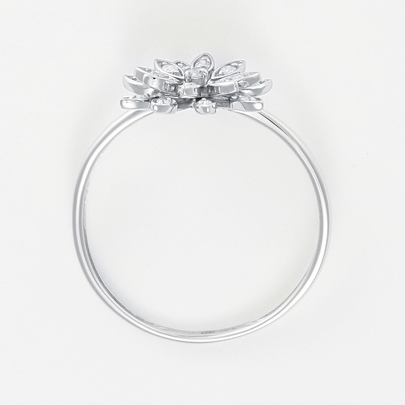 Anillo "Ramo" D0.11/17 - Oro blanco 375/1000