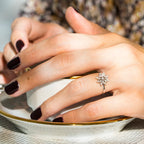 Anillo "Ramo" D0.11/17 - Oro blanco 375/1000
