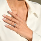Bague "Bouquet" Diamants 0,11/17 - Or Blanc 375/1000