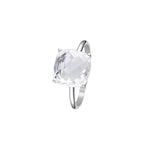 Bague "Amathia" Topaze Blanche 5,5/1 - Or Blanc 375/1000