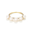 Anillo “Corona” Perla 4Mm*5 Y Diamante 0.040