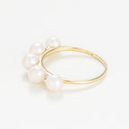 Bague Perle "Crown" 4Mm*5 & Diamant 0,040 - Or Jaune 375/1000