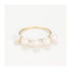 Anillo “Corona” Perla 4Mm*5 Y Diamante 0.040