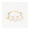 Anillo “Corona” Perla 4Mm*5 Y Diamante 0.040