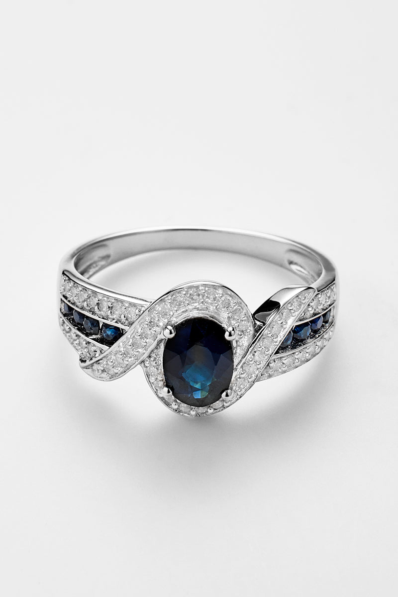 Bague "Romblon" D 0,275/50  & Sa1,354/9 - Or Blanc 375/1000