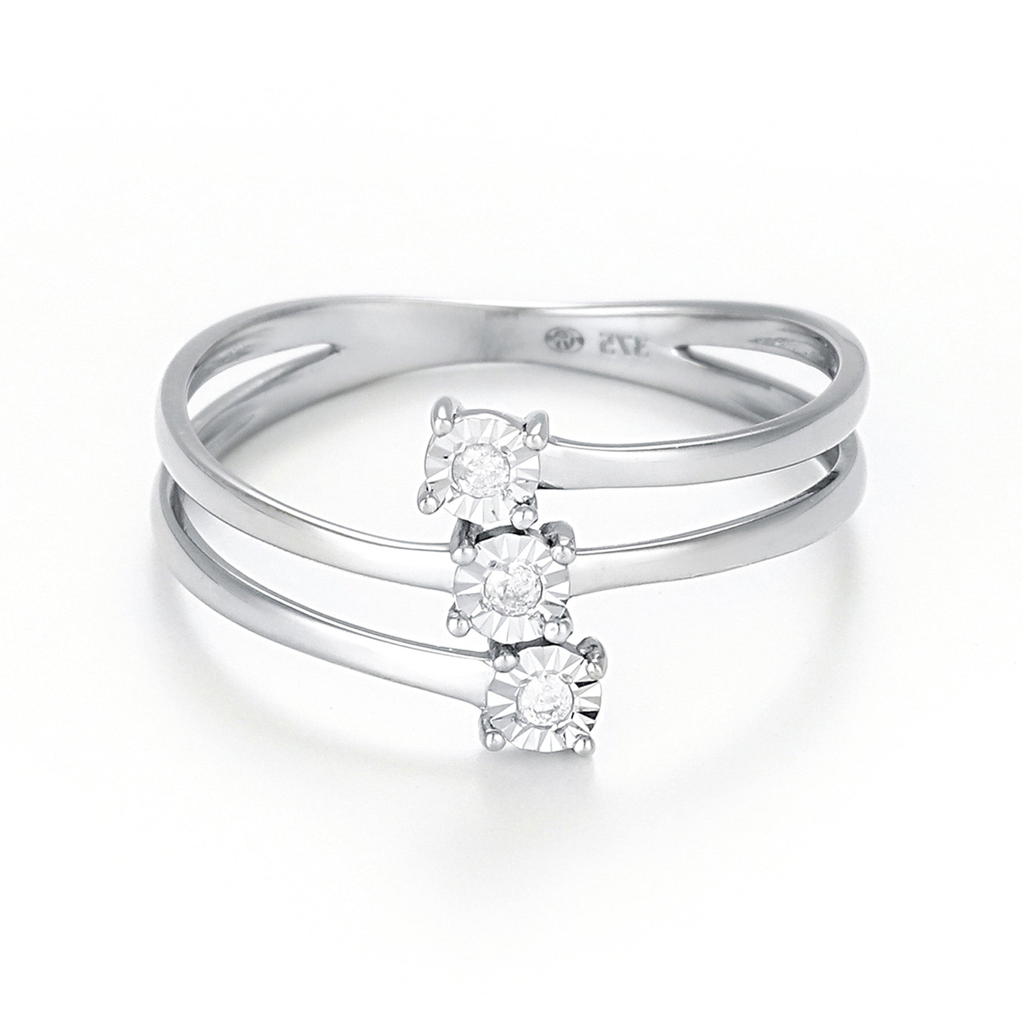 Bague "Nous Trois" D0,03/3