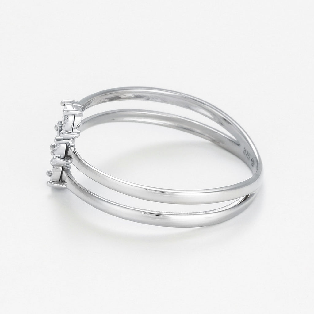 "The Three of Us" Ring D0,03/3 - 375/1000 White Gold