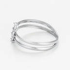 "The Three of Us" Ring D0,03/3 - 375/1000 White Gold