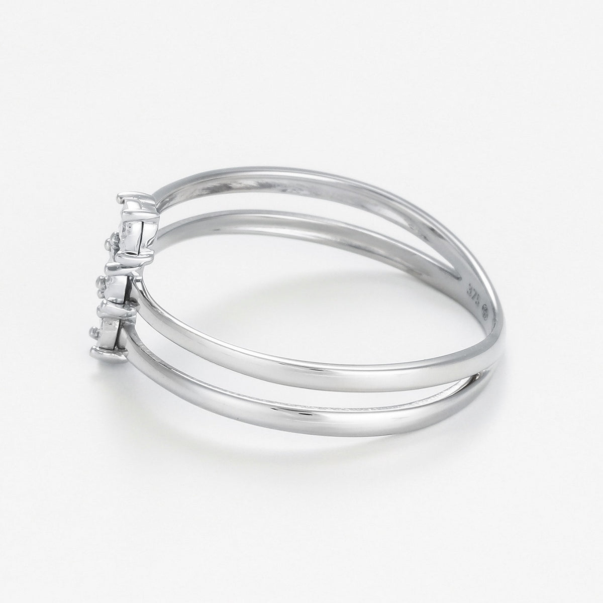 "The Three of Us" Ring D0,03/3 - 375/1000 White Gold
