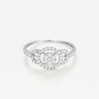 Anillo de Diamantes "Infinito" 0.31/51 - Oro Blanco 375/1000