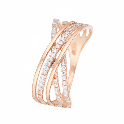 Bague "Lampang" D 0,24/53 - Or Rose 375/1000
