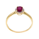 Anillo "Capiz" D 0.06/18 Ru 0.55/1 - Oro amarillo 375/1000