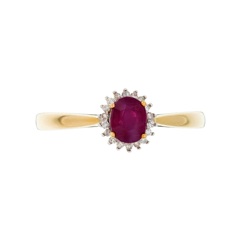 Bague "Capiz" D 0,06/18 Ru 0,55/1 - Or Jaune 375/1000