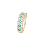 "Green Tarlac" Ring D 0.056/16 Em 0.72/6 - 375/1000 Yellow Gold