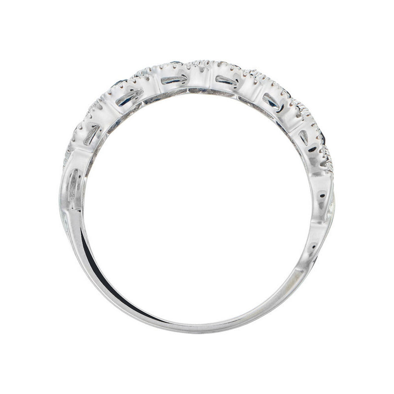 Bague "Tarlac" D 0,056/16 Sa 0,72/6 - Or Blanc 375/1000